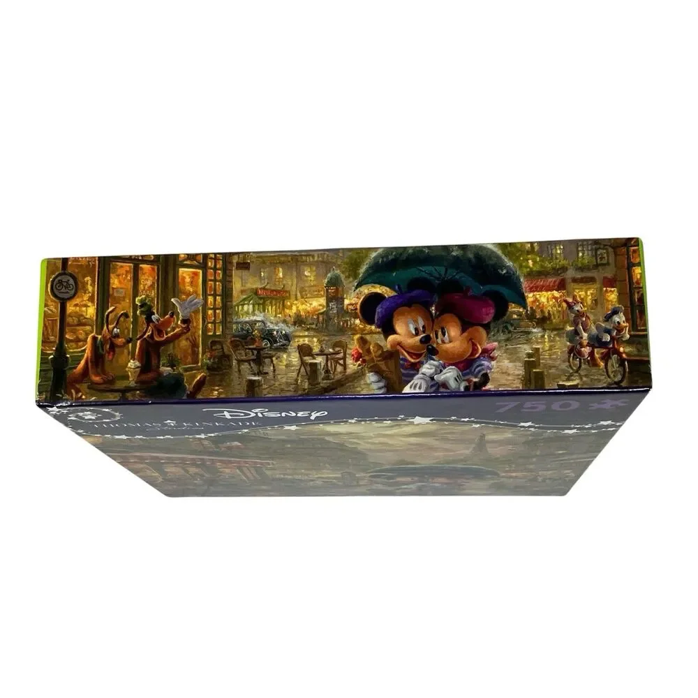 Disney Kinkade Mickey Minnie Mouse Paris‎ Puzzle 750pc Romantic Eiffel Tower Art